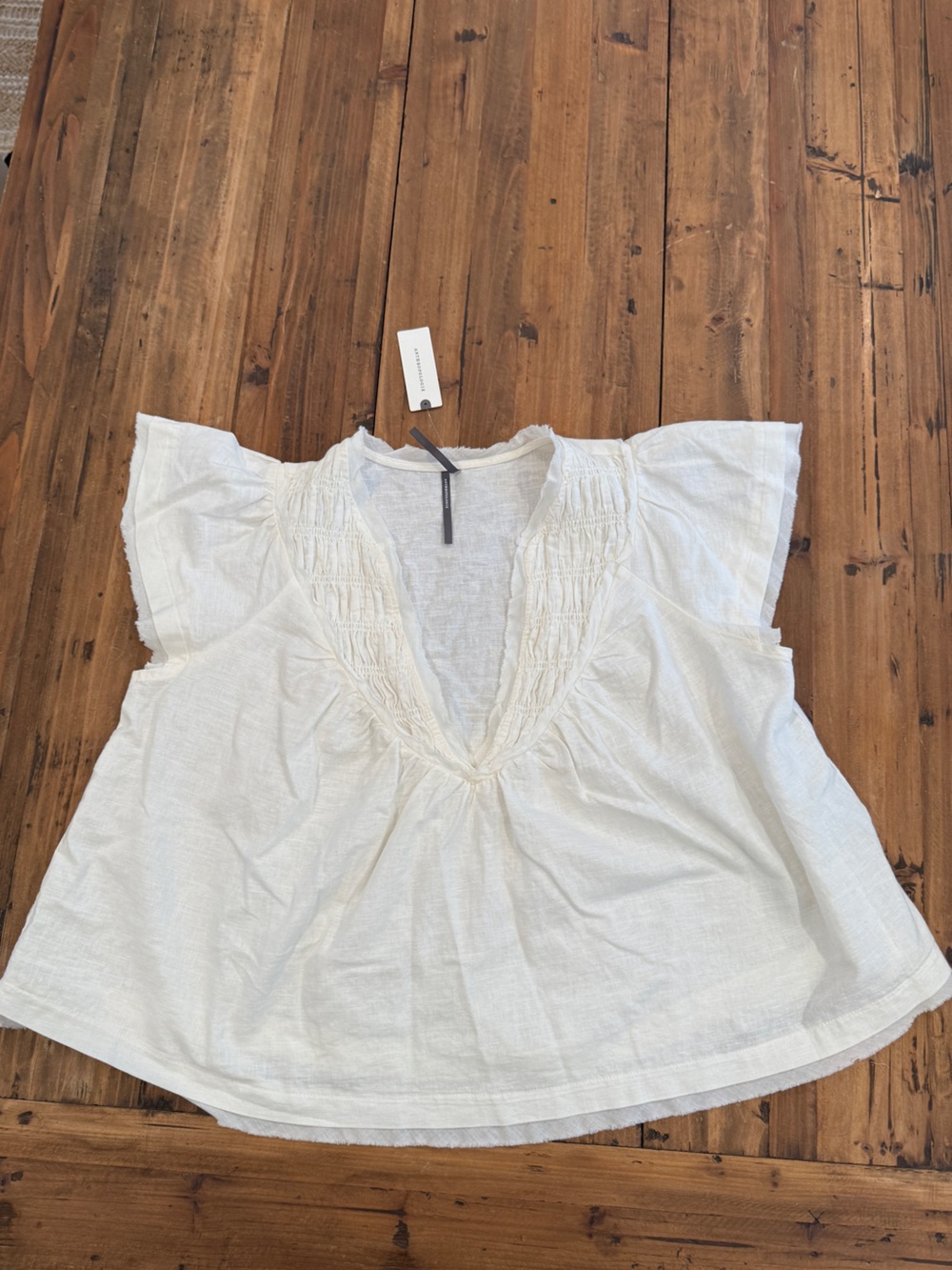 Anthropologie | White Blouse | Size Medium
